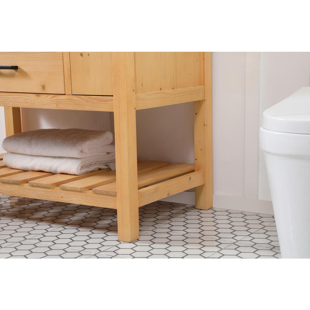 42 inch Single bathroom vanity in natural wood. Picture 6