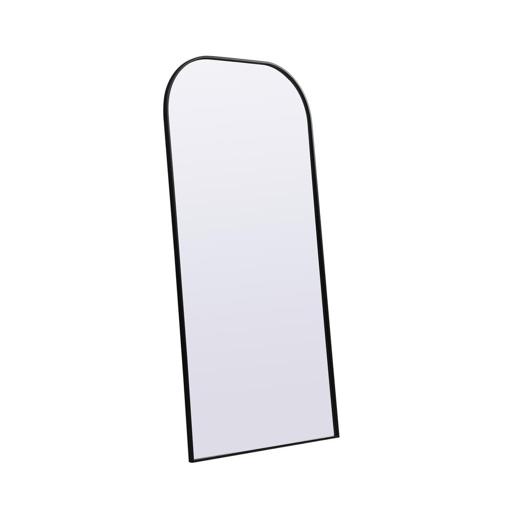 Metal Frame Arch Full Length Mirror 32x66 Inch in Black. Picture 6