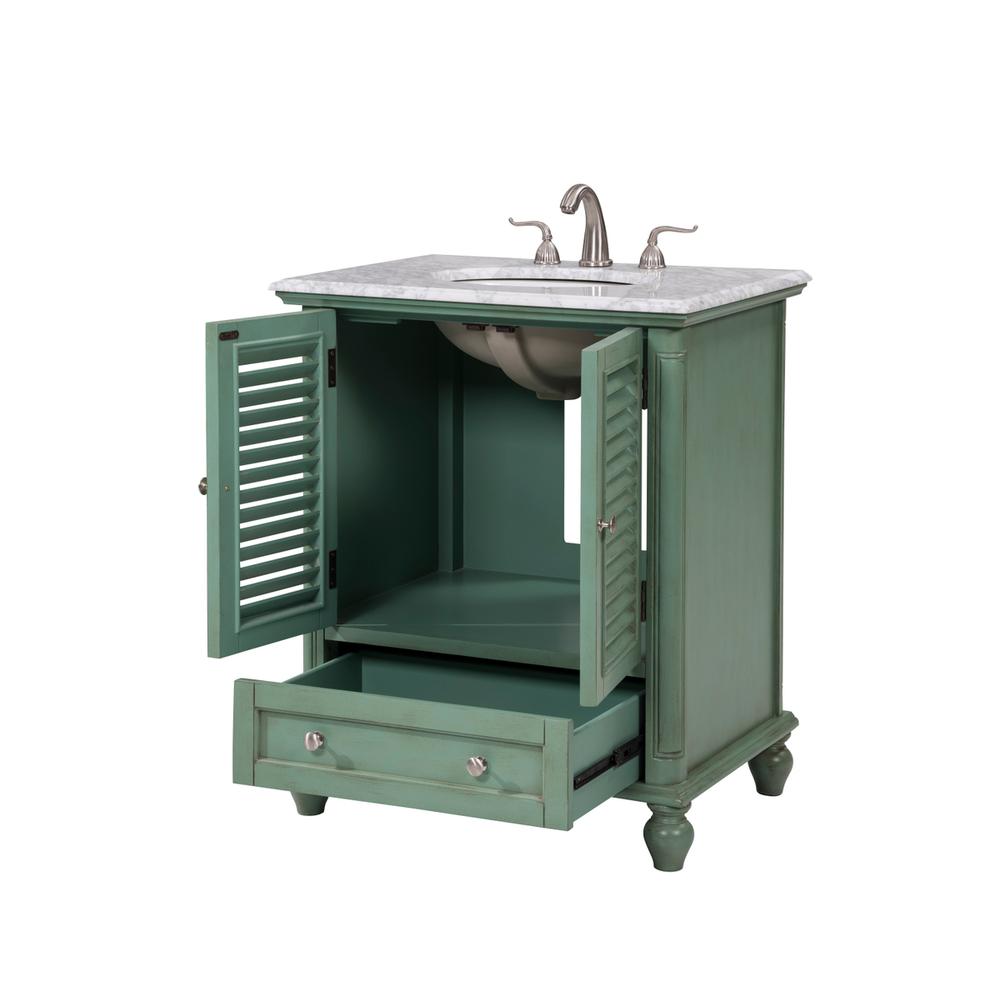 30 In.Single Bathroom Vanity Set In Vintage Mint. Picture 4