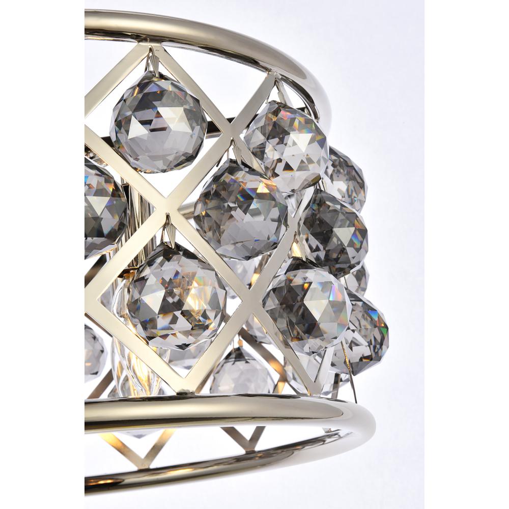 Madison 4 light polished Nickel Pendant Silver Shade (Grey) Royal Cut Crystal. Picture 3