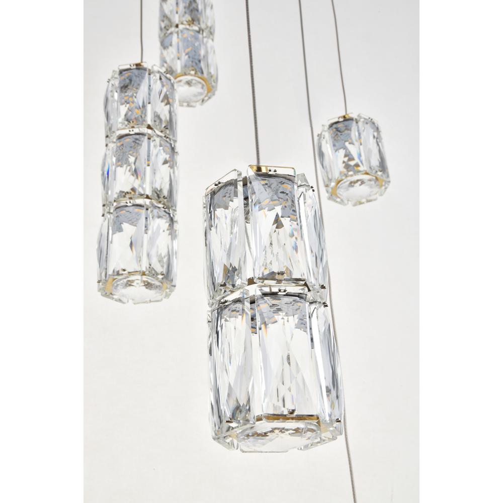 Polaris LED light Gold Pendant Clear Crystal. Picture 3