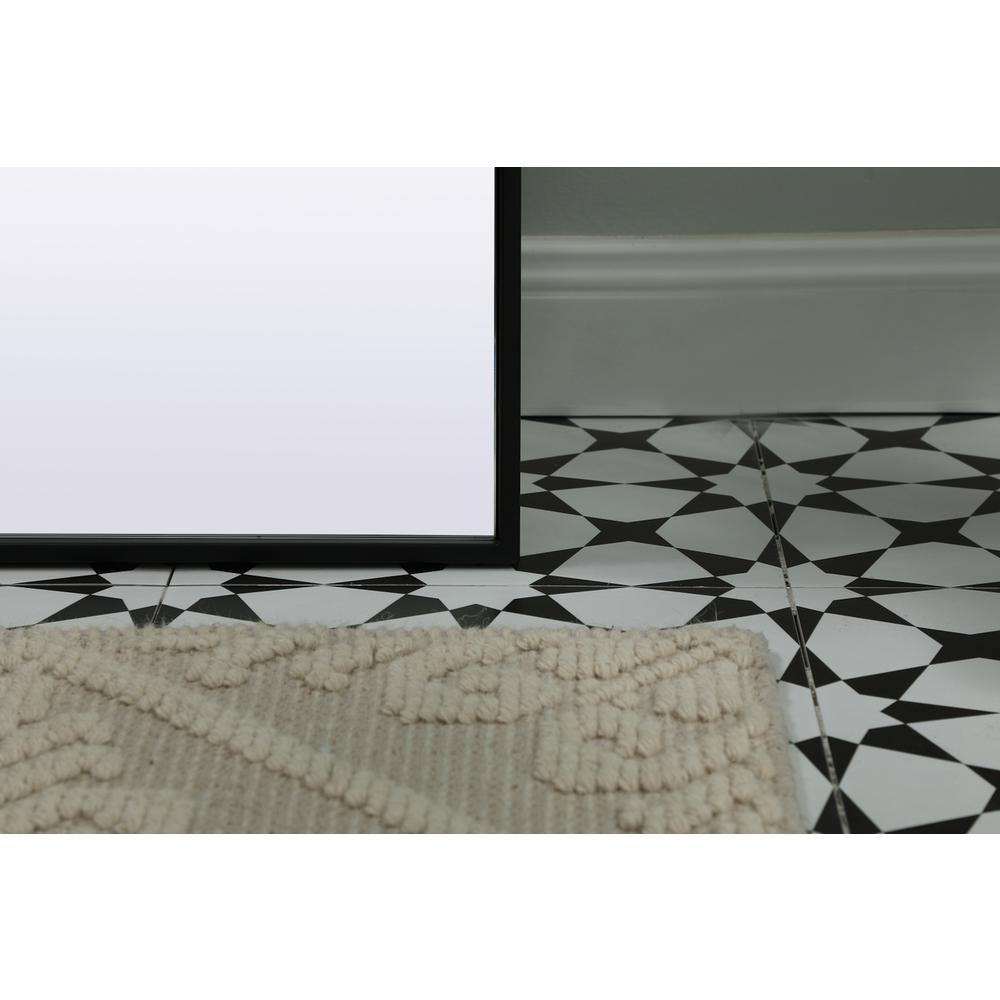Metal Frame Arch Full Length Mirror 28x66 Inch in Black. Picture 3