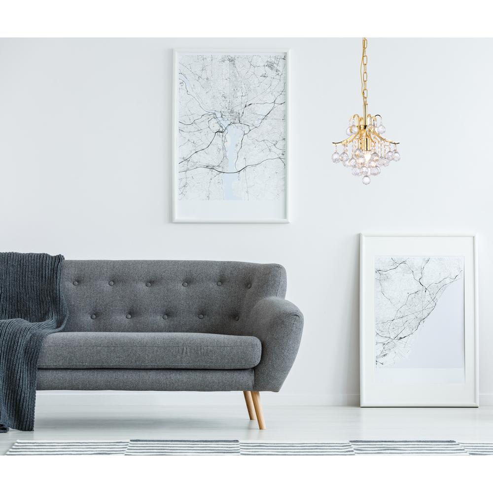 Toureg 3 light Gold Pendant Clear Royal Cut Crystal. Picture 9