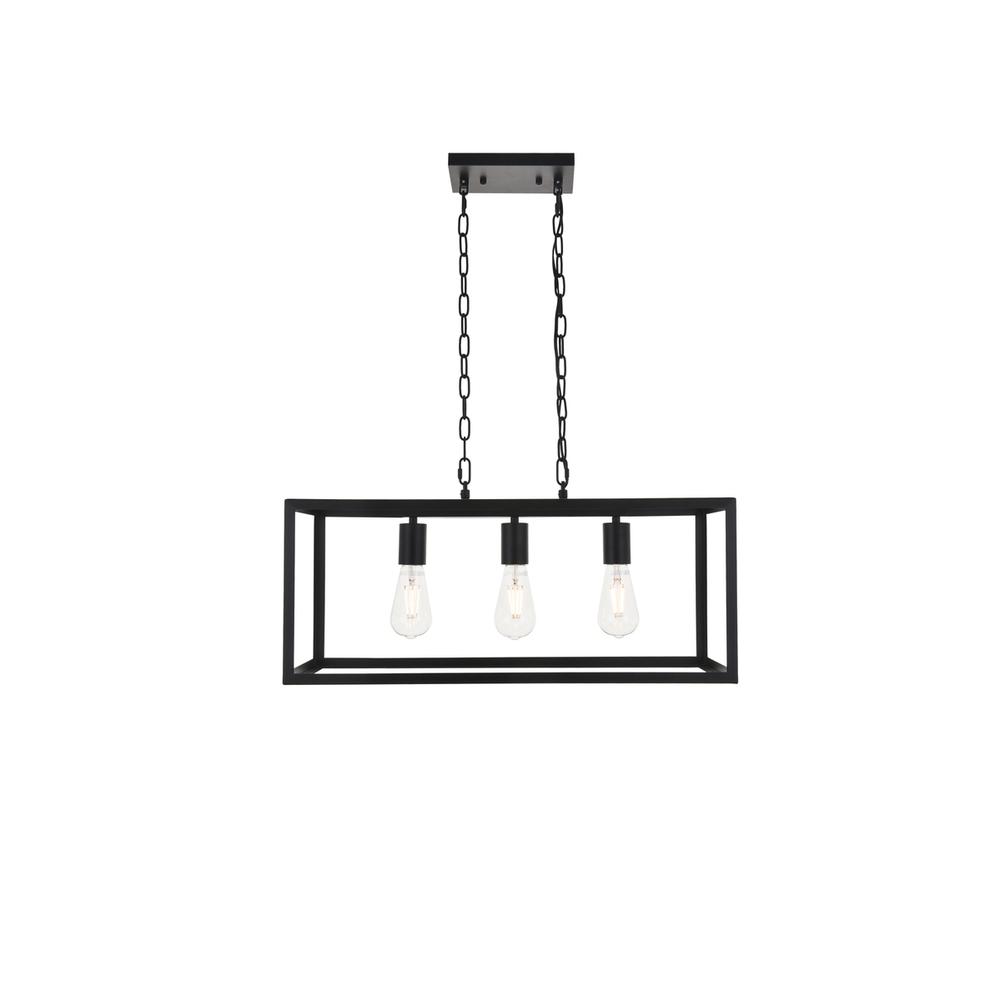Resolute 3 light black Pendant. Picture 1