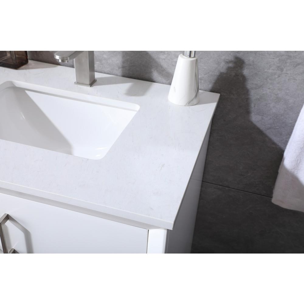 30 Inch SIngle Bathroom Vanity In White. Picture 5