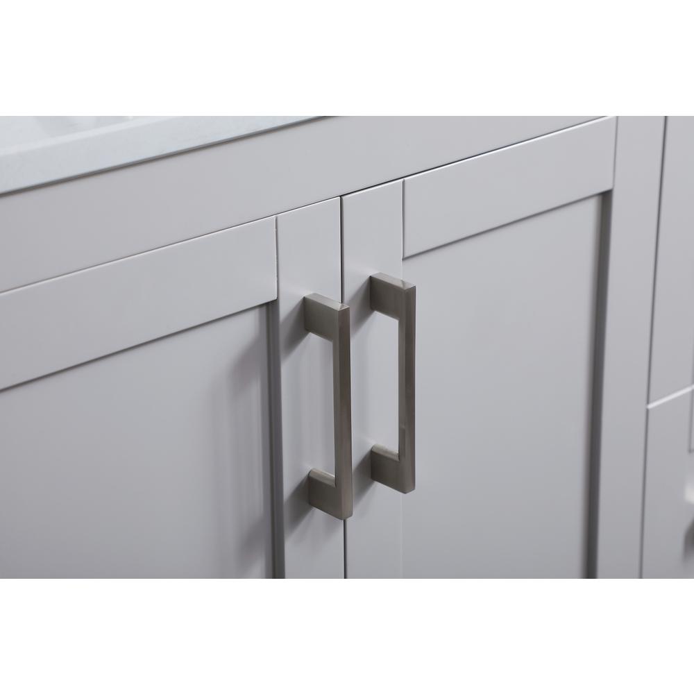 36 inch Single Bathroom Vanity in Grey with Backsplash. Picture 5