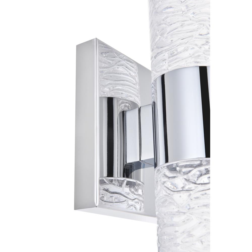Vega 2 light Chrome LED Wall Sconce. Picture 10