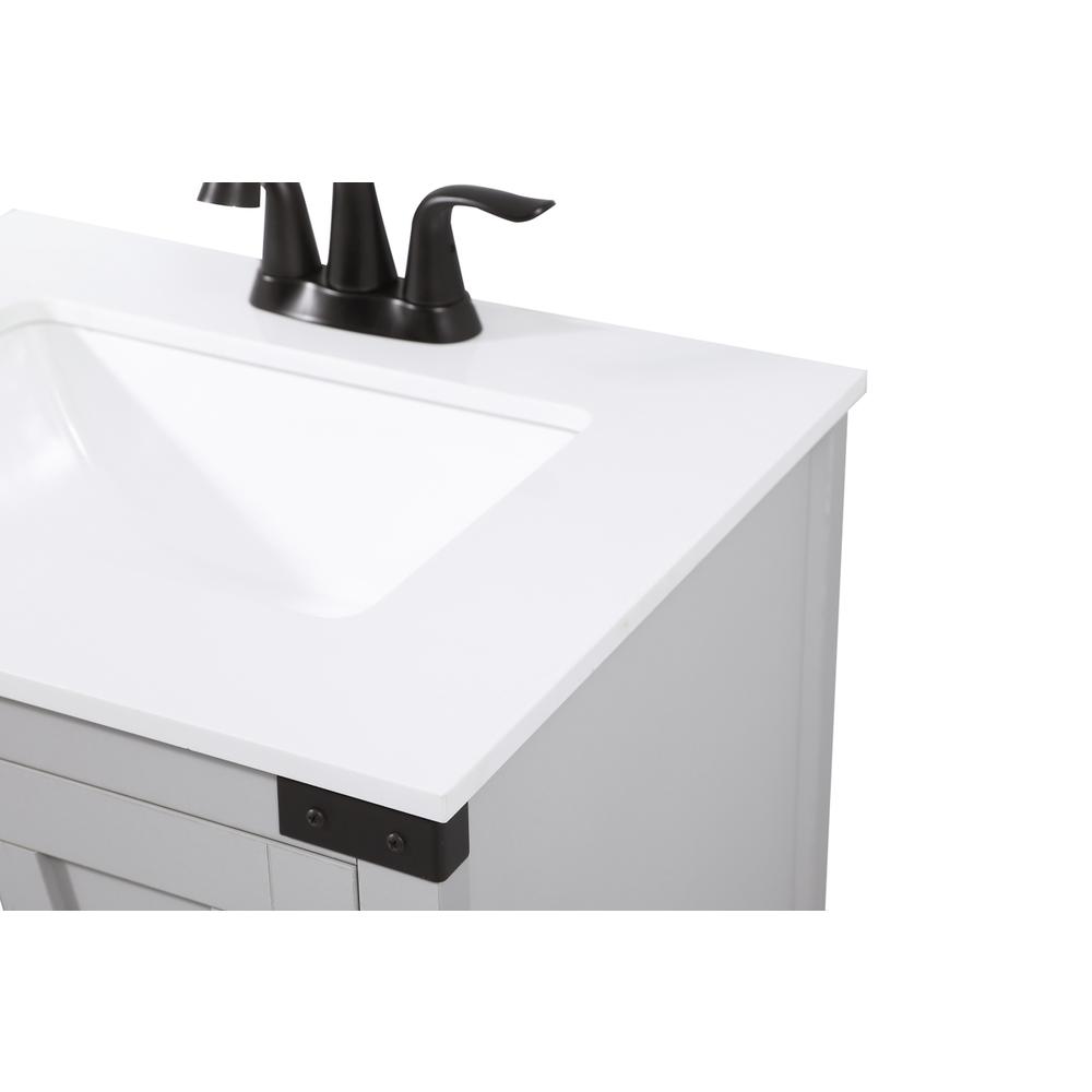 24 inch Single bathroom vanity in grey. Picture 11
