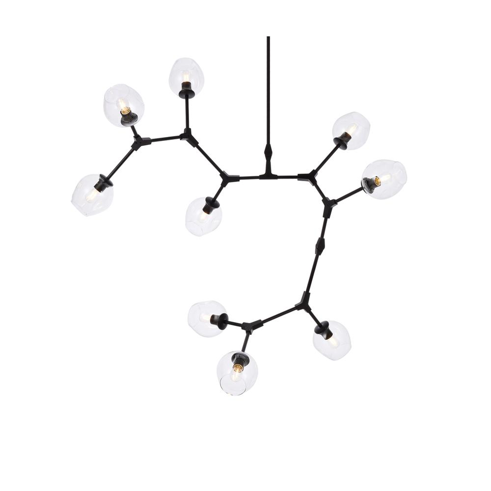 Cavoli 9 lights black chandelier. Picture 2