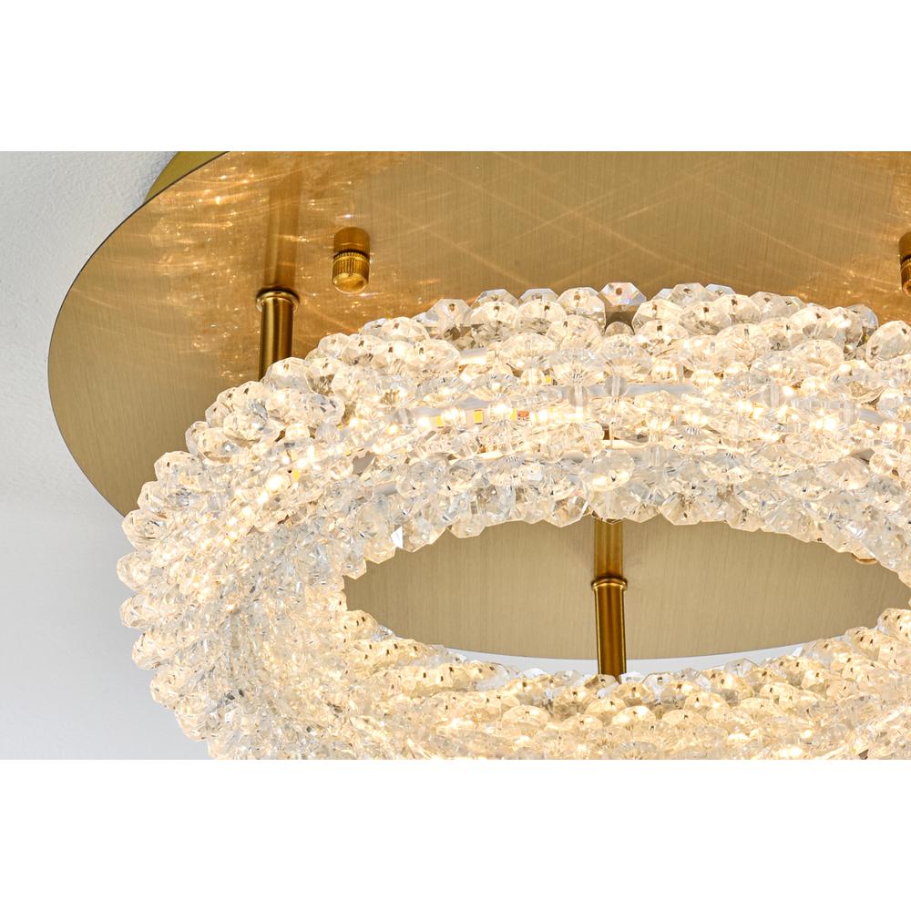 Bowen 14 inch Adjustable LED Flush Mount in Satin Gold. Picture 5