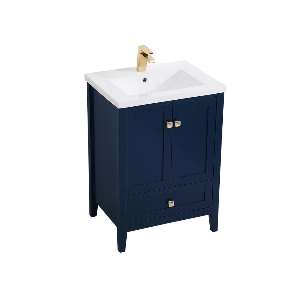 24 inch bathroom vanity in Blue. Picture 7