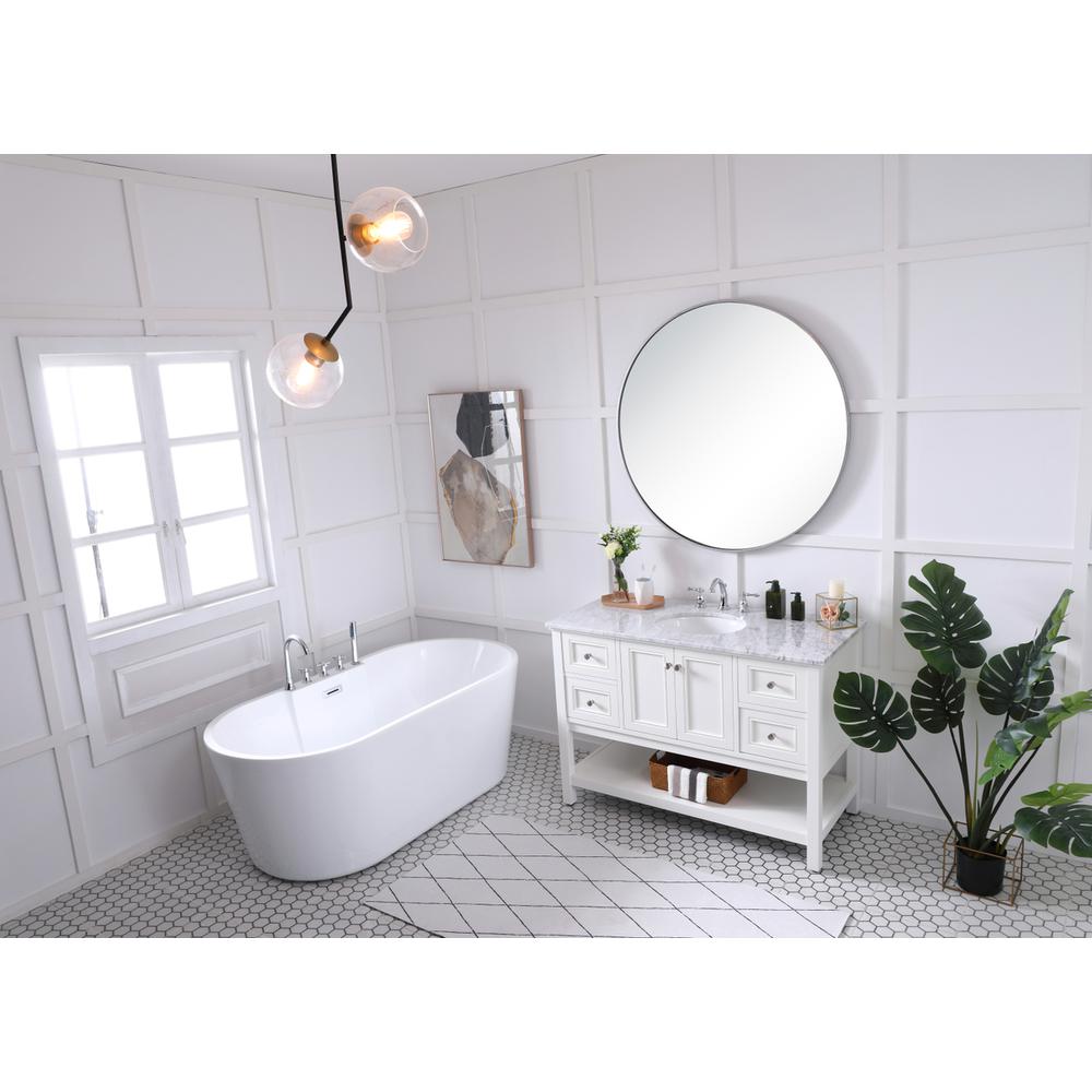 48 in. Single bathroom vanity set in White. Picture 11