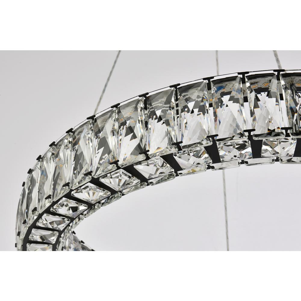 Monroe 23 inch LED round Single pendant in black. Picture 5
