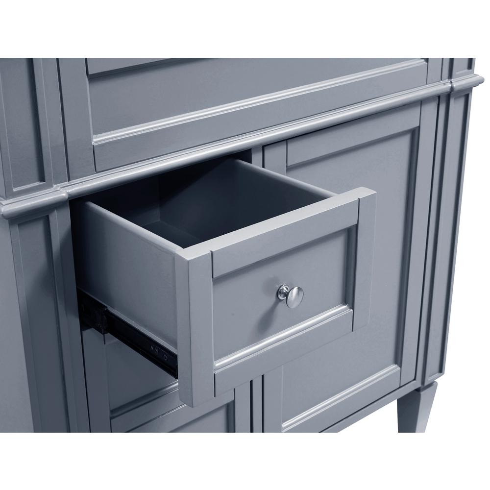 32 In. Single Bathroom Vanity Set In Grey. Picture 5