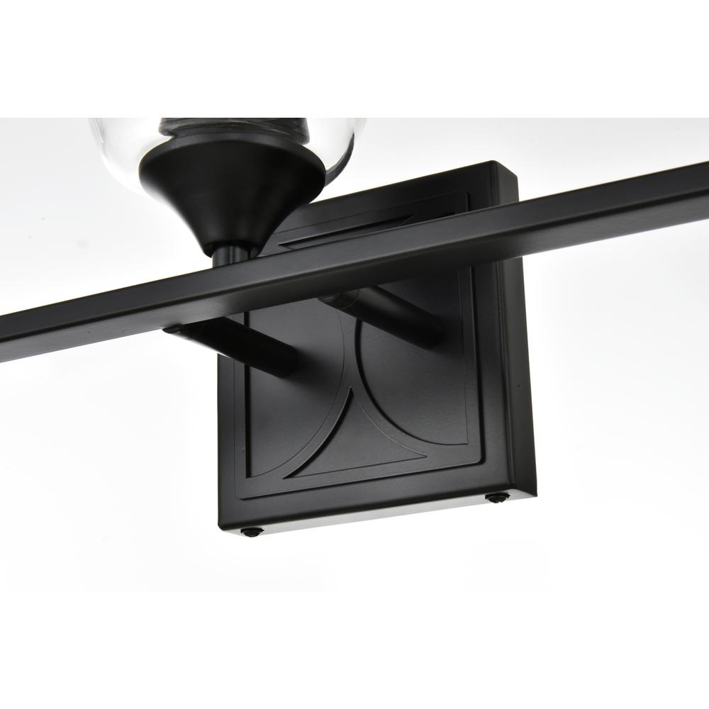 Harris 3 light Black and Clear Bath Sconce. Picture 5