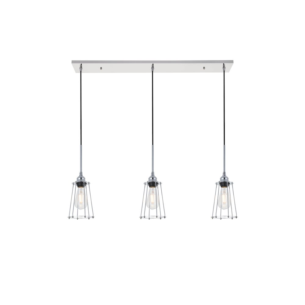 Auspice 3 Light Chrome Pendant. Picture 1