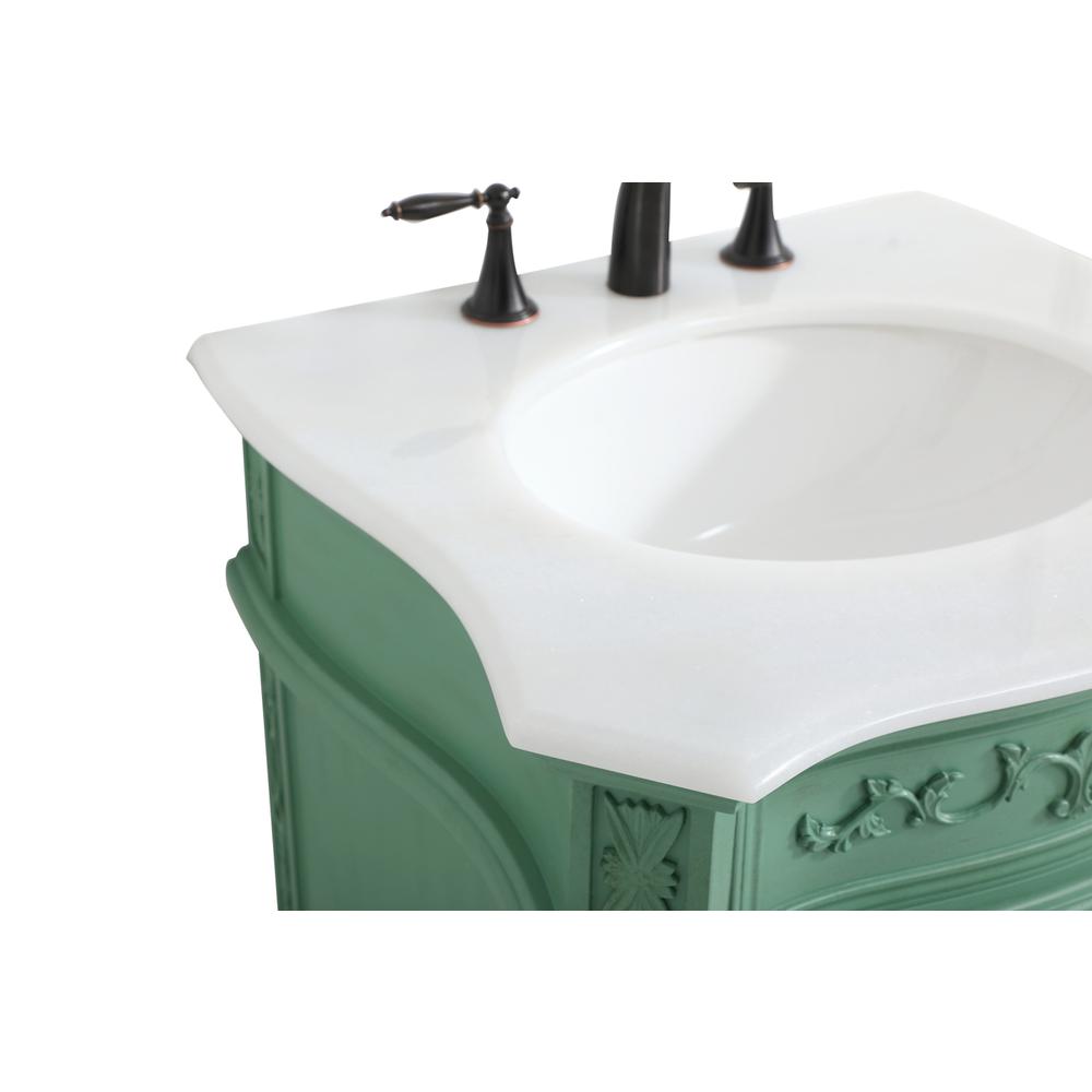 24 inch Single Bathroom vanity in vintage mint. Picture 11