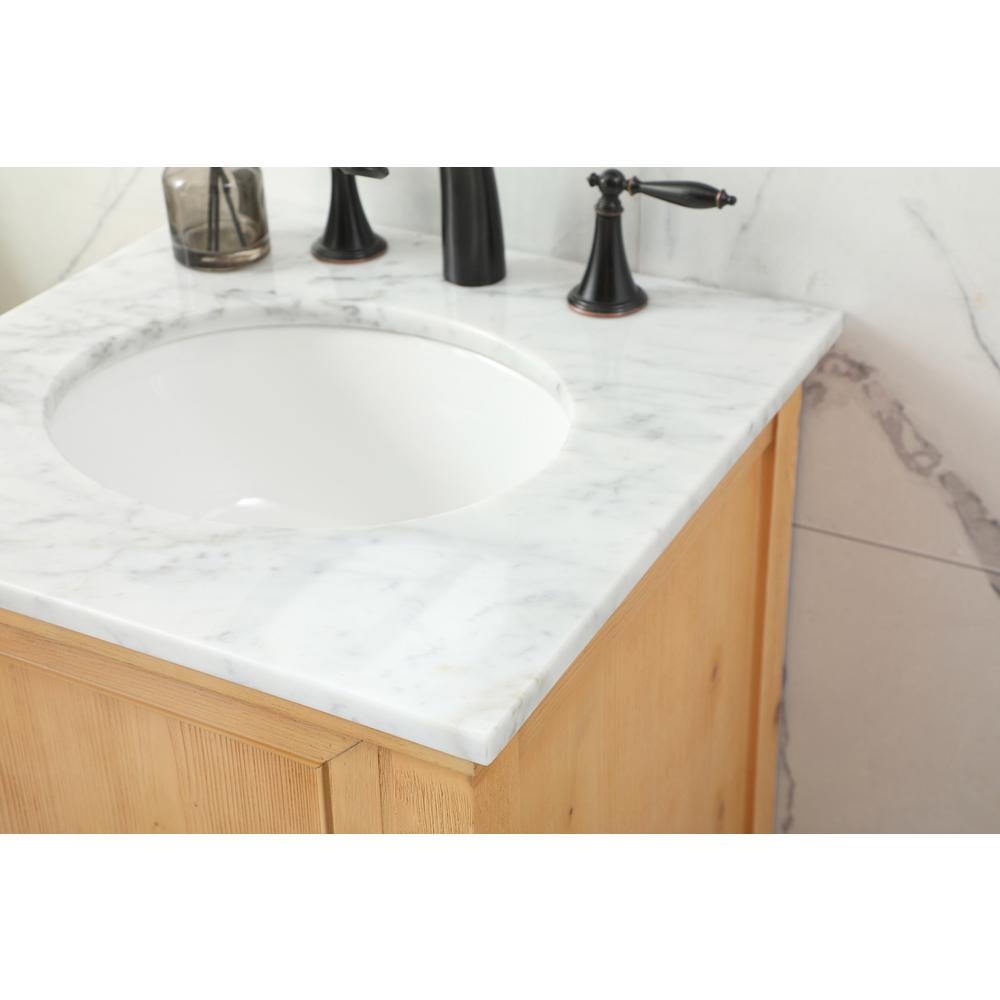 19 inch Single bathroom vanity in natural wood. Picture 5