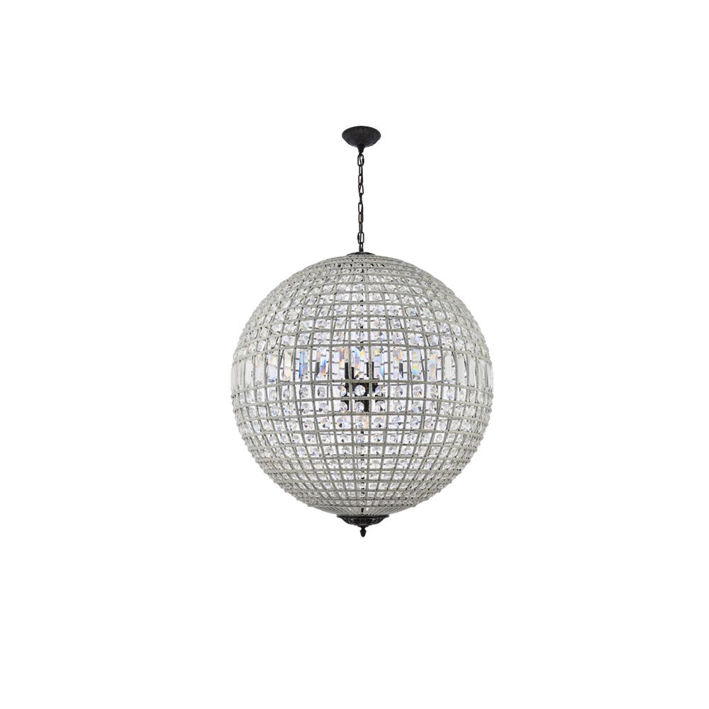 Olivia 8 light Dark Bronze Chandelier Clear Royal Cut Crystal. Picture 6