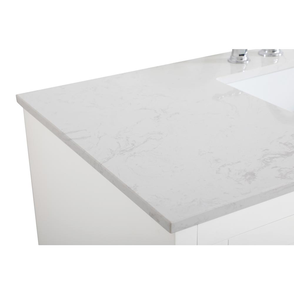 48 inch Single Bathroom Vanity in White. Picture 11