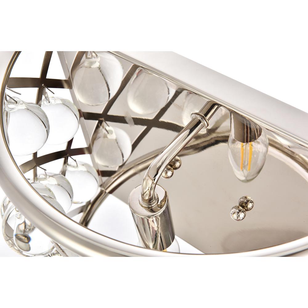 Madison 1 light polished Nickel Wall Sconce Clear Royal Cut Crystal. Picture 4
