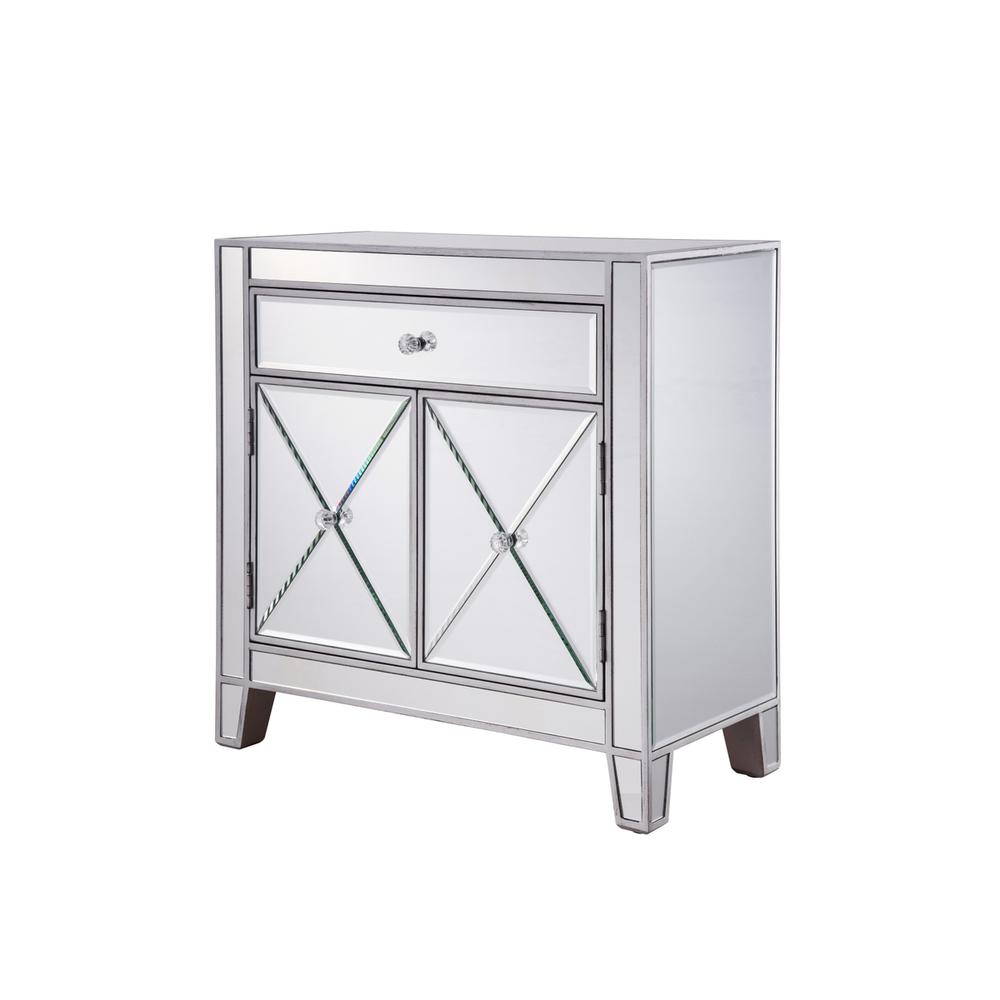 1 Drawer 2 Doors Cabinet 28 in. x 13-1/4 in. x 28-1/4 in. in silver paint. Picture 4
