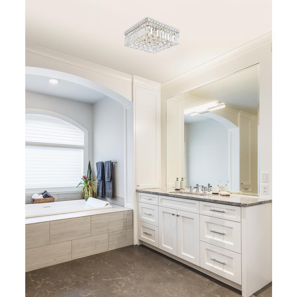 Maxime 4 light Chrome Flush Mount Clear Royal Cut Crystal. Picture 8