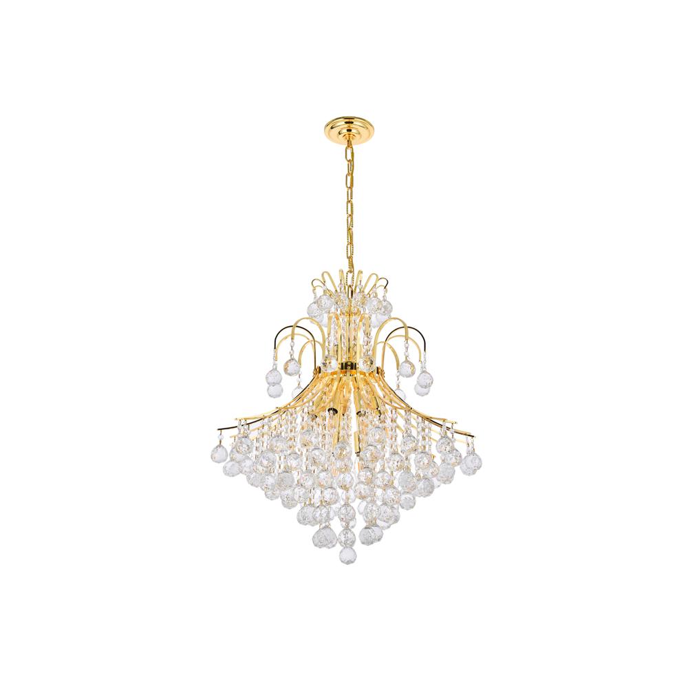 Toureg 15 light Gold Chandelier Clear Royal Cut Crystal. Picture 6