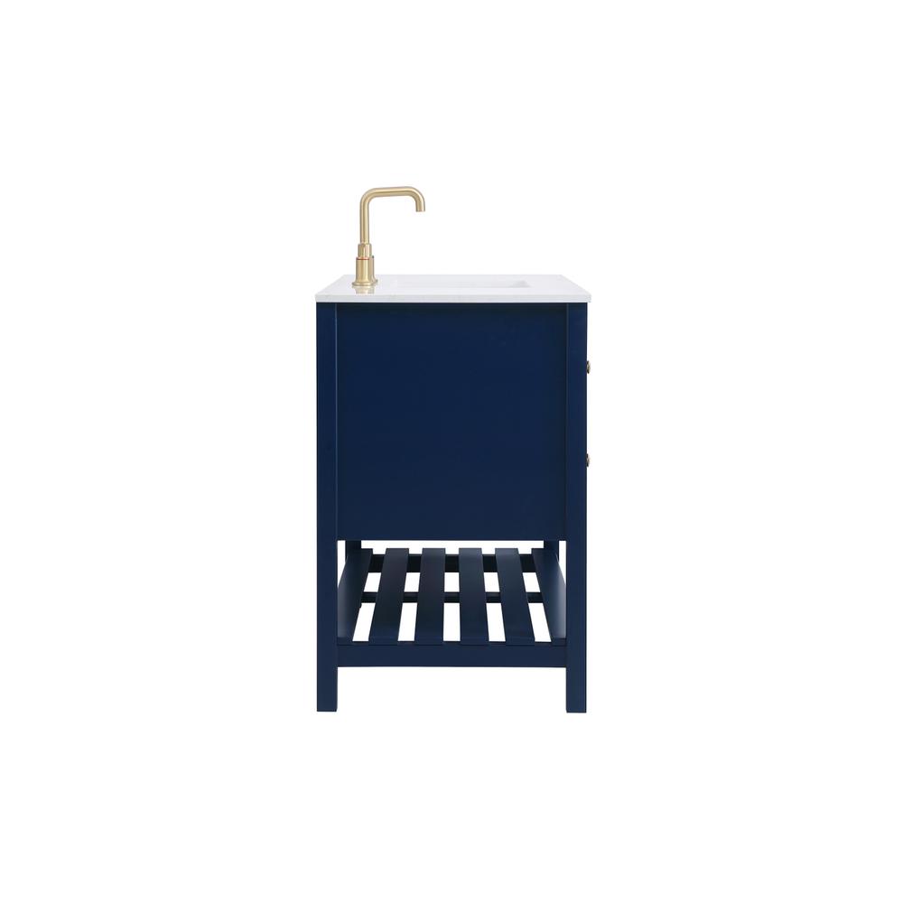 48 inch Single Bathroom Vanity in Blue. Picture 13