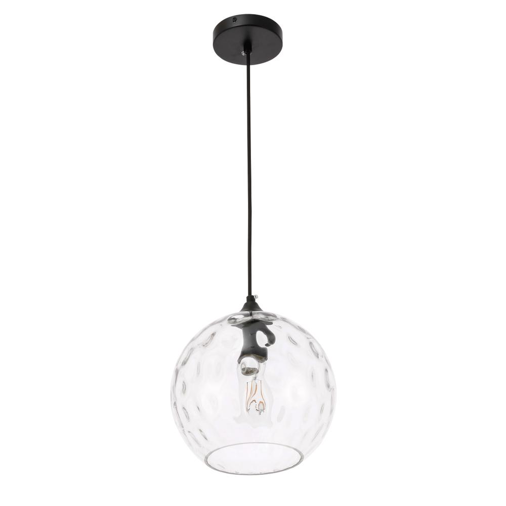 Cashel 1 light Black and Clear glass pendant. Picture 8