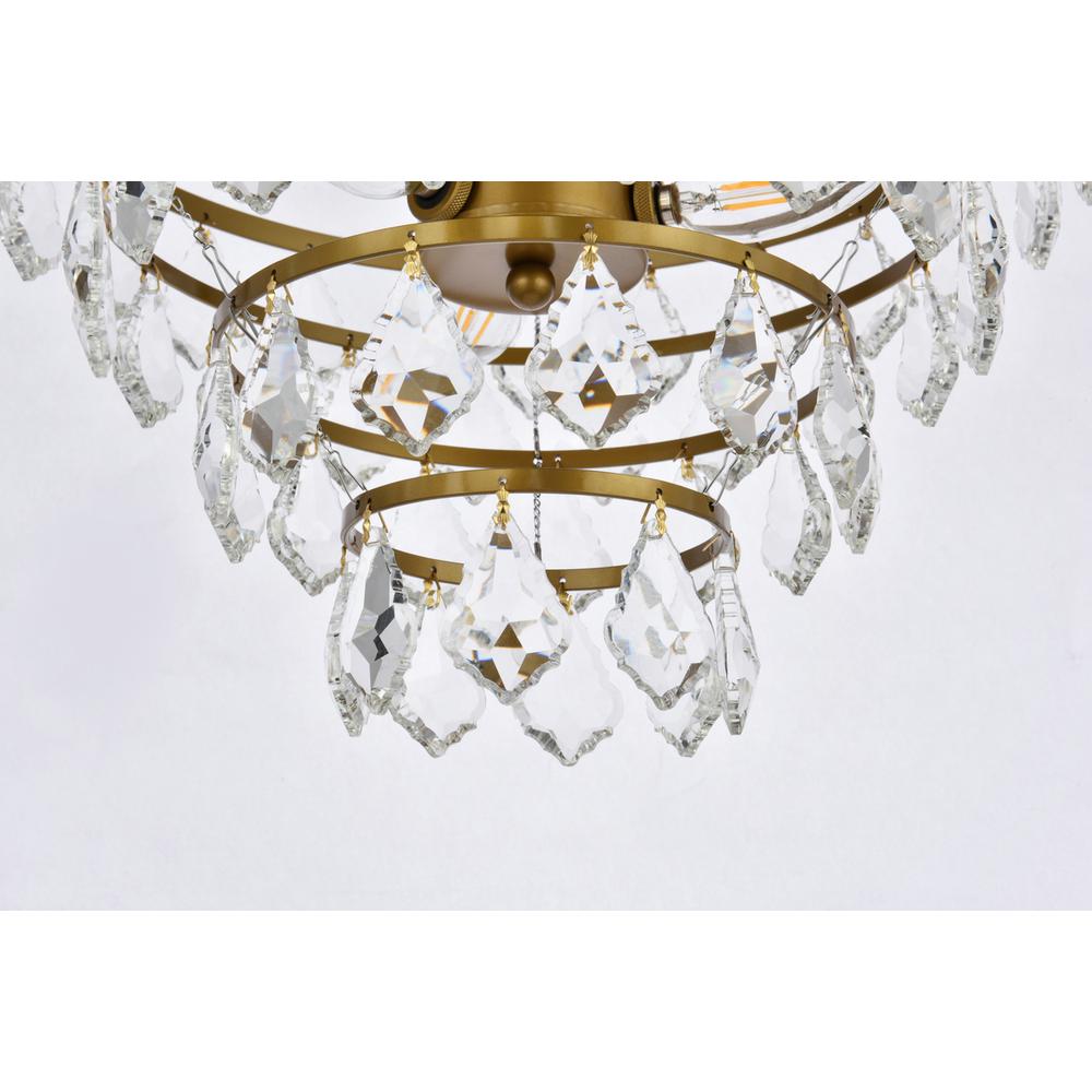 Ella 16 inch flush mount in brass. Picture 3