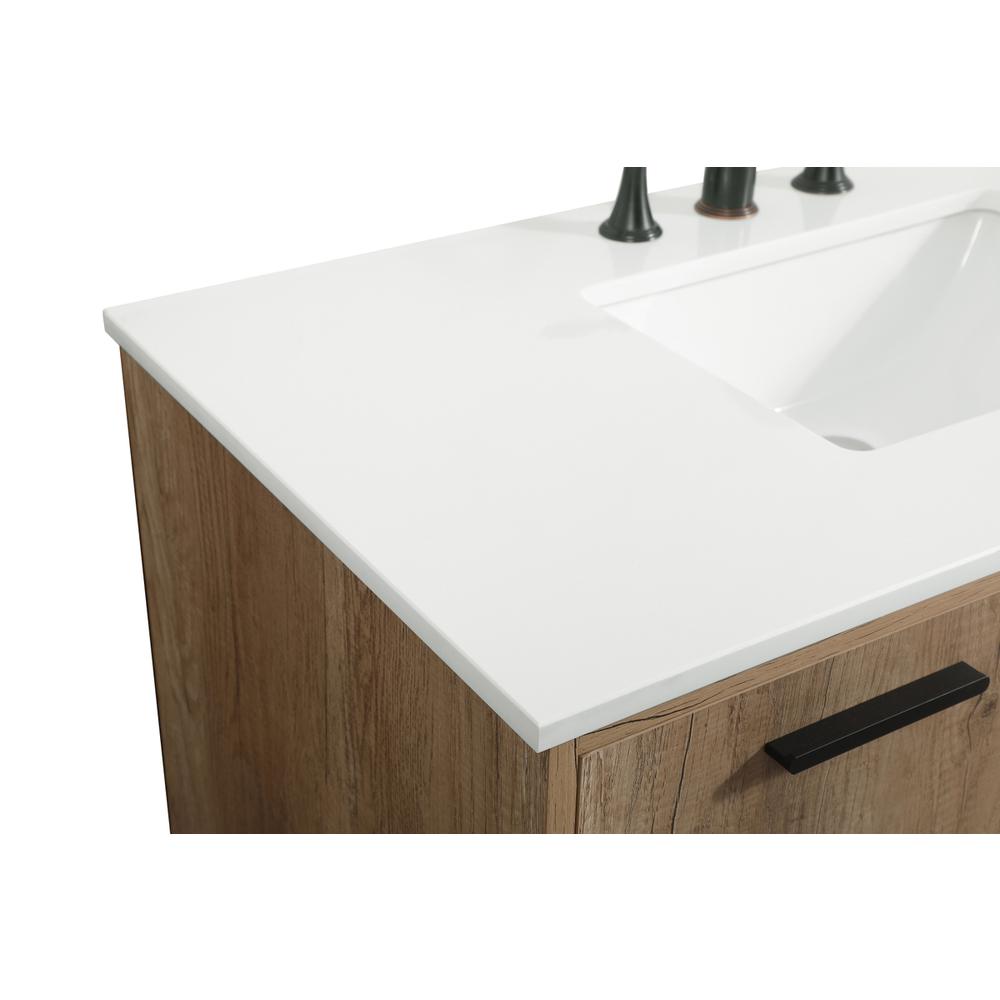42 inch Single bathroom vanity in natural oak. Picture 11