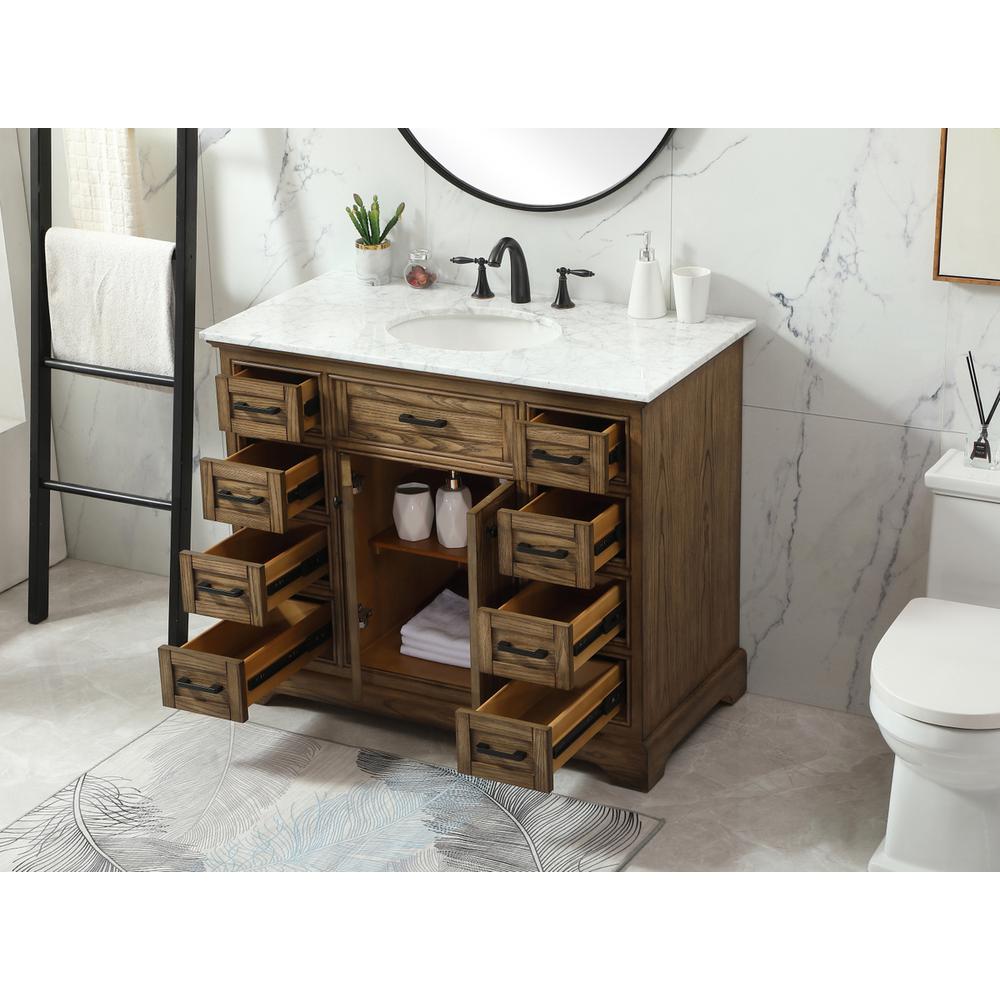42 inch Single bathroom vanity in driftwood. Picture 3