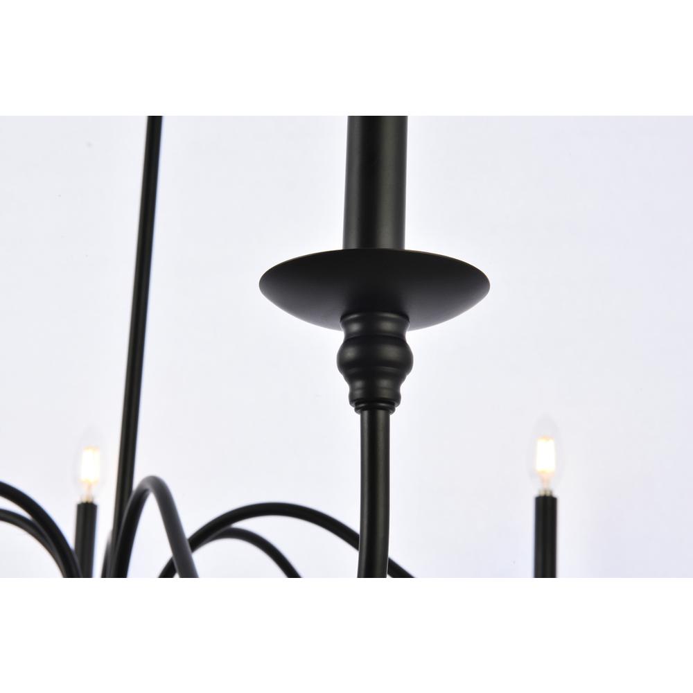 Rohan 30 inch chandelier in matte black. Picture 5