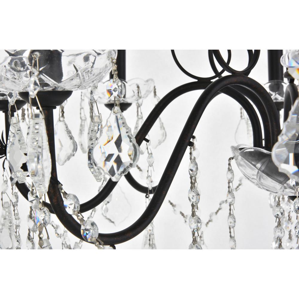 St. Francis 8 light Dark Bronze Chandelier Clear Royal Cut Crystal. Picture 5