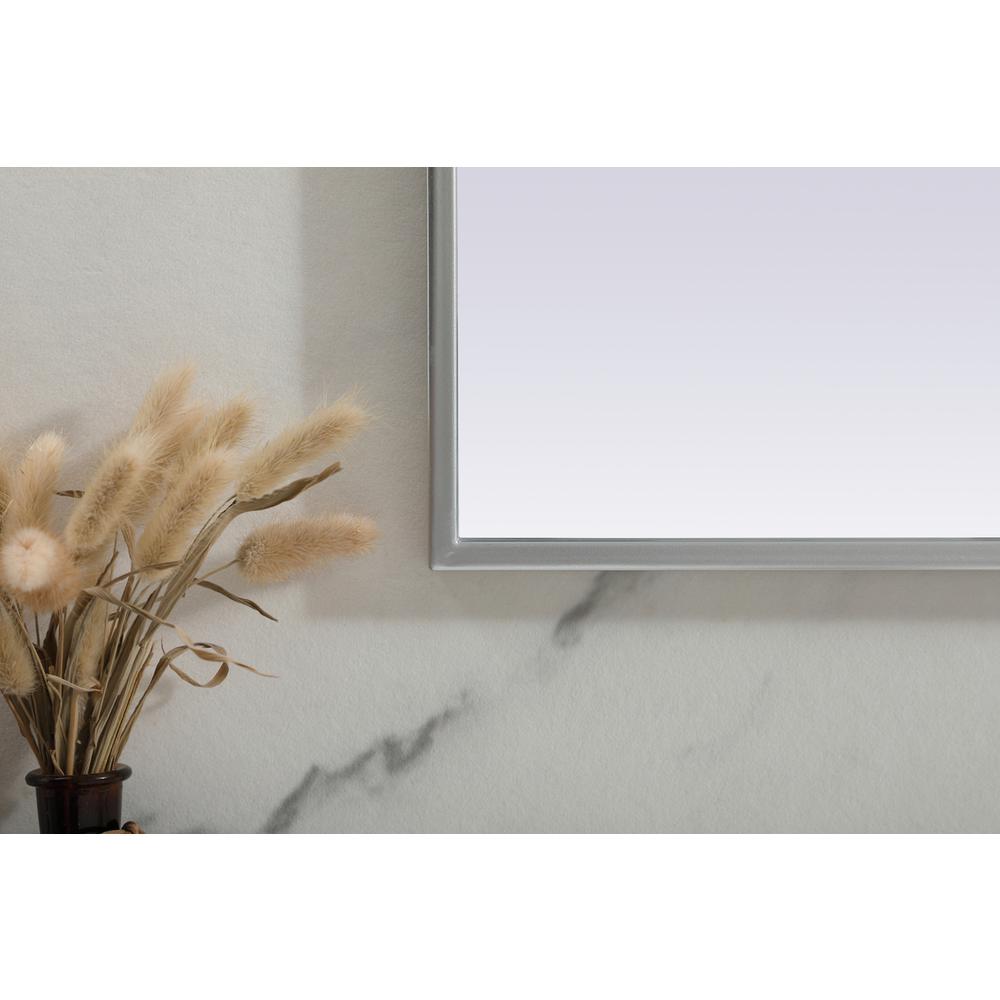 Metal Frame Arch Mirror 36x30 Inch in Silver. Picture 5