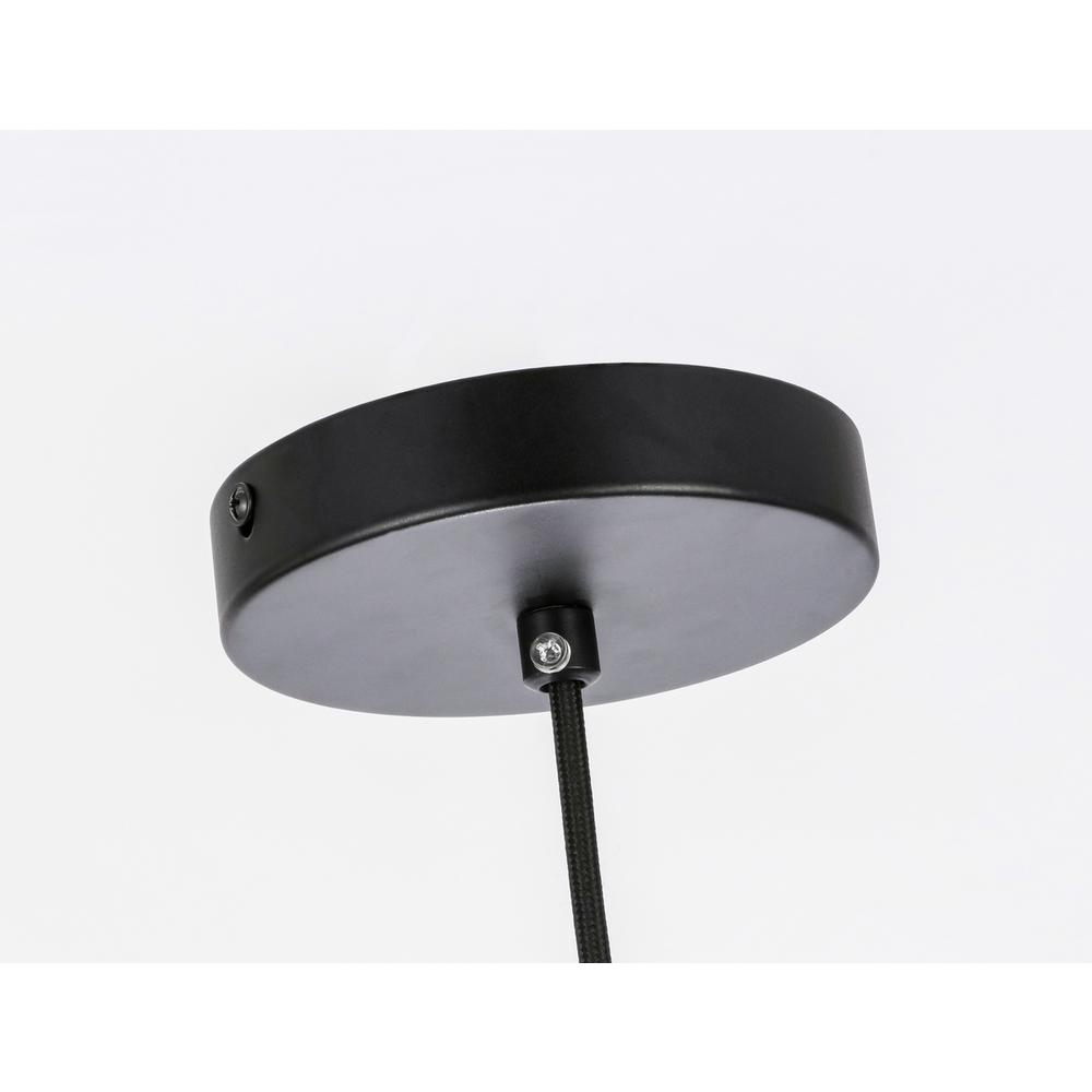 Gene 1 light Black and Clear glass pendant. Picture 13