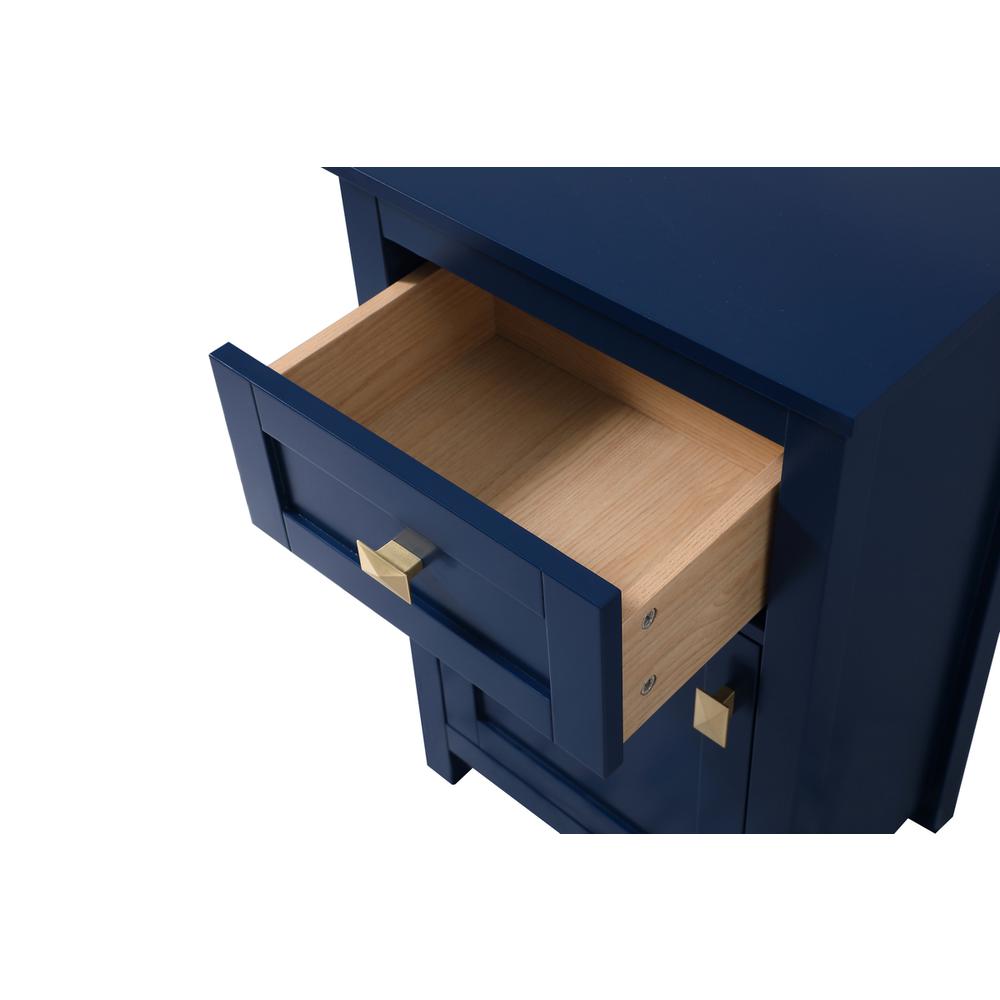 18 Inch Wide Bathroom Storage Freedstanding Cabinet In Blue. Picture 6