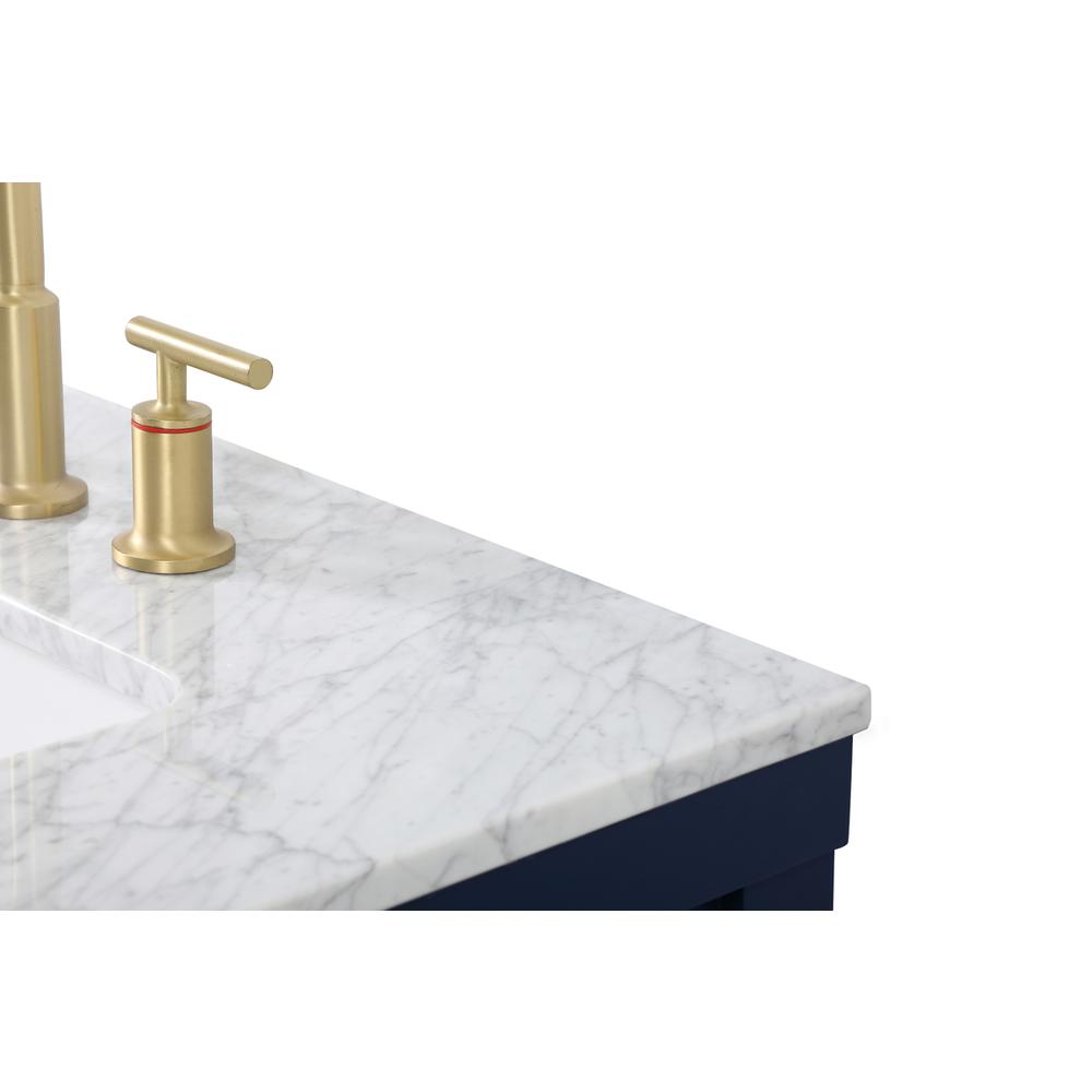 30 inch Single bathroom vanity in blue. Picture 11