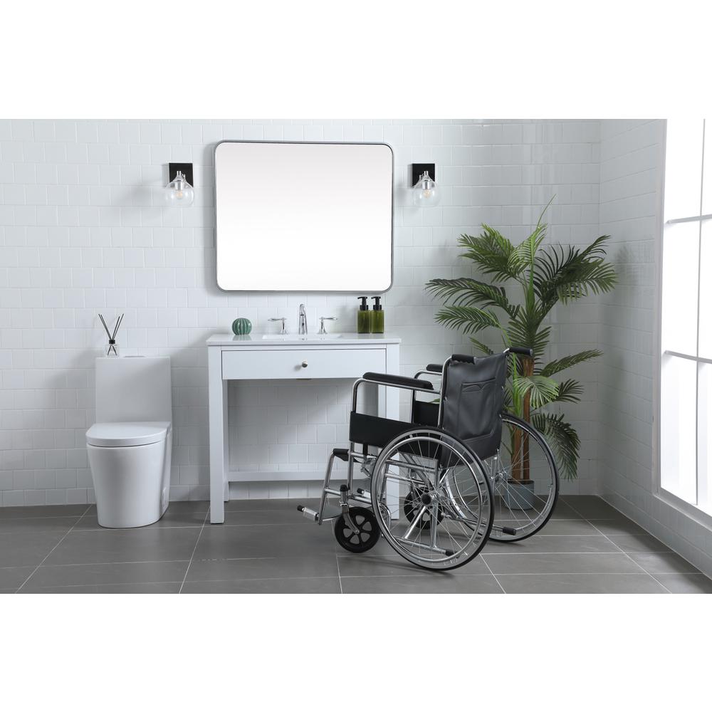 36 Inch ADA Compliant Bathroom Vanity In White. Picture 4
