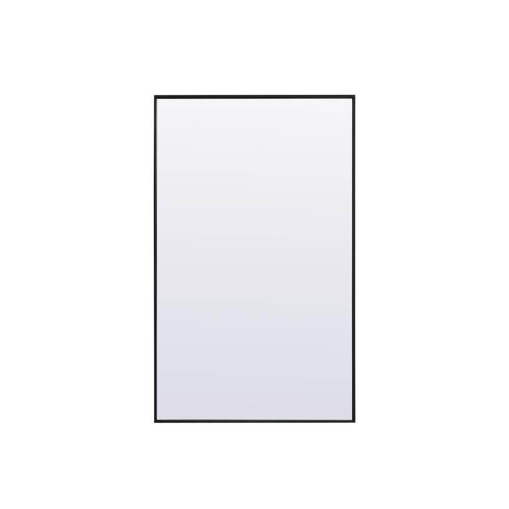 Metal Frame Rectangle Full Length Mirror 36x60 Inch in Black. Picture 1