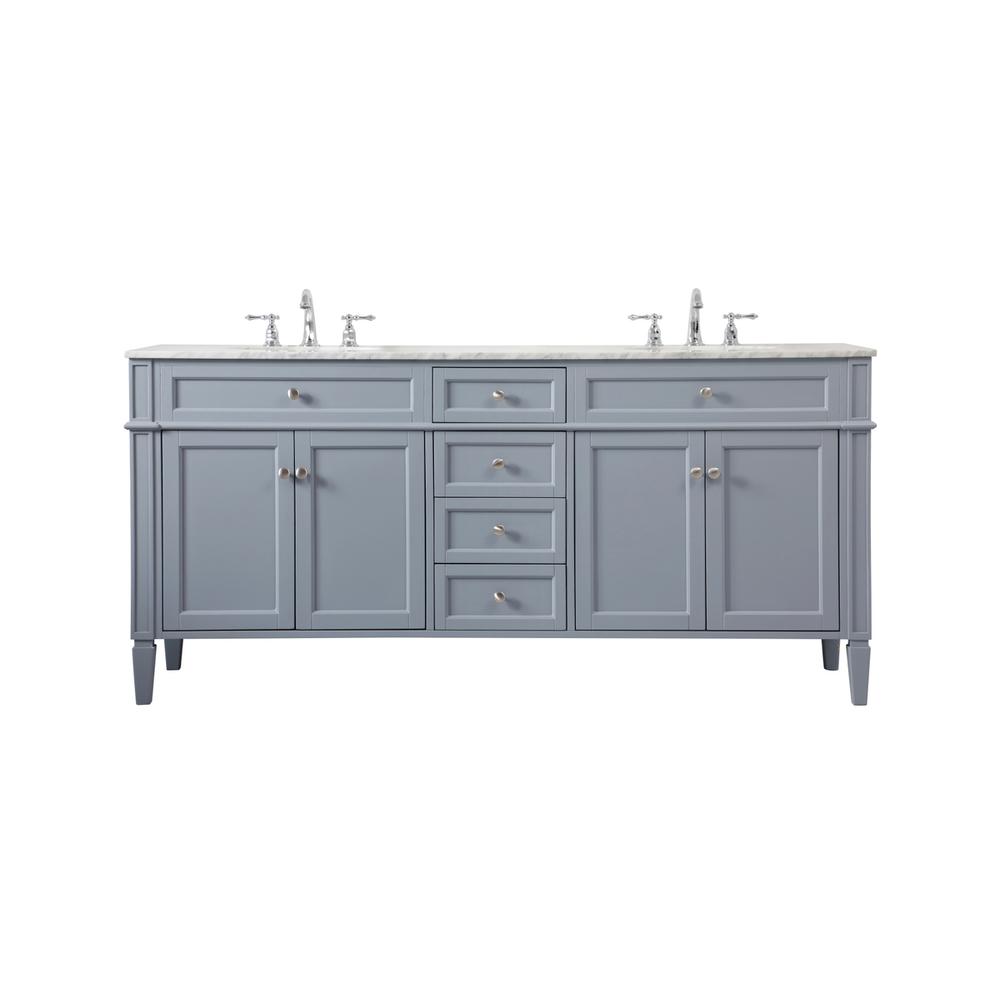 72 inch double bathroom vanity in grey. Picture 1