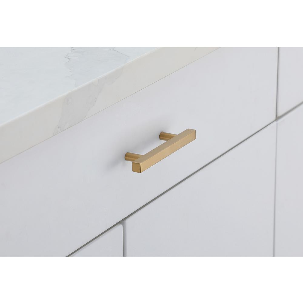 Dior 3" Center to Center Brass Bar Pull Multipack (set of 10). Picture 2