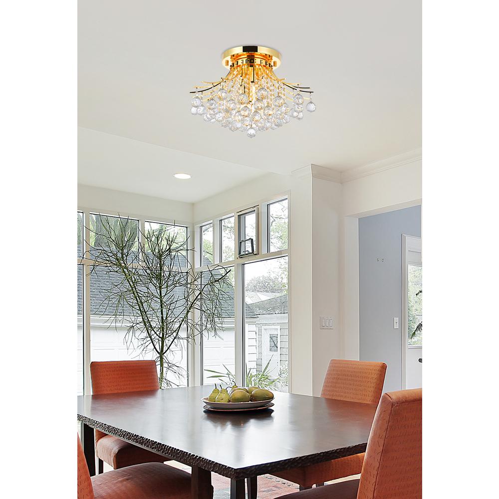 Toureg 6 light Gold Flush Mount Clear Royal Cut Crystal. Picture 7