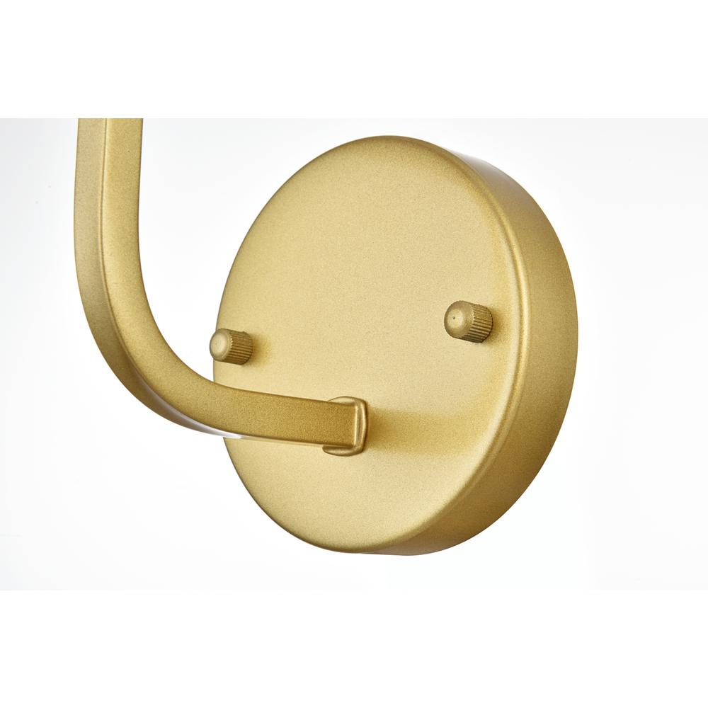 Colson 1 light Brass and Clear Bath Sconce. Picture 5