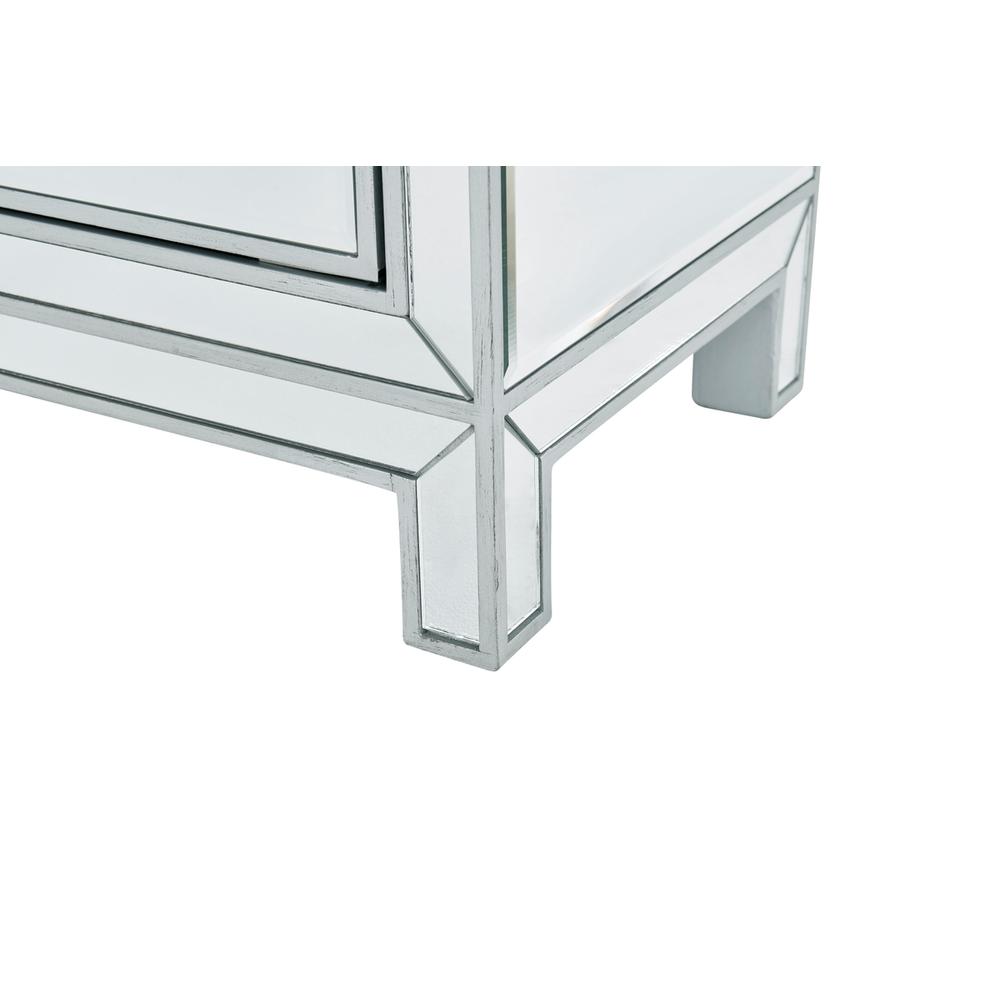 Nightstand 1 door 21in. W x 14in. D x 24in. H in antique silver paint. Picture 7