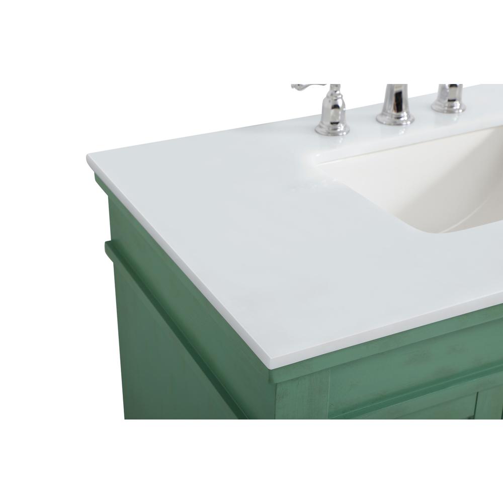 36 inch Single Bathroom vanity in vintage mint. Picture 11