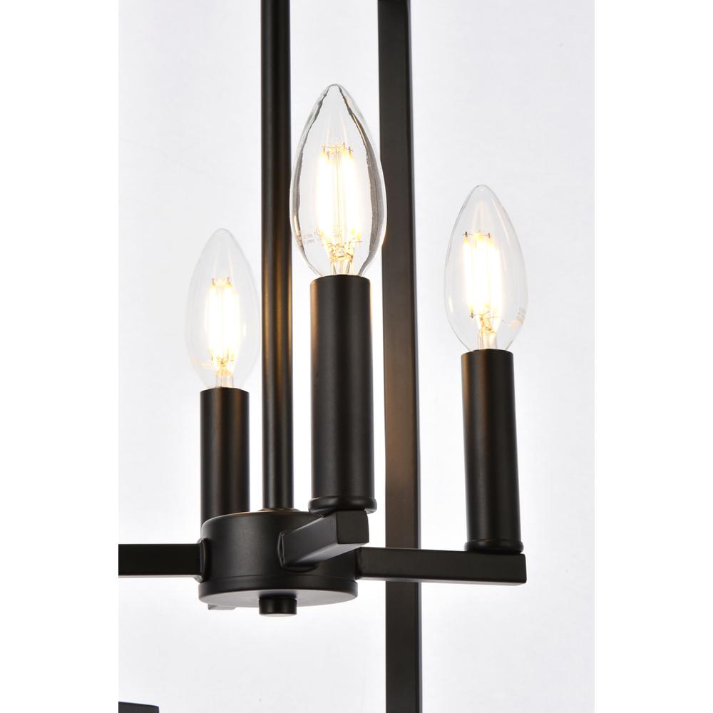 Rosenfeld 4 lights pendant in black. Picture 4