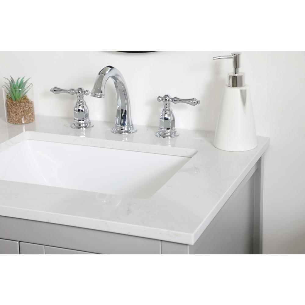 24 inch Single Bathroom Vanity in Grey. Picture 4