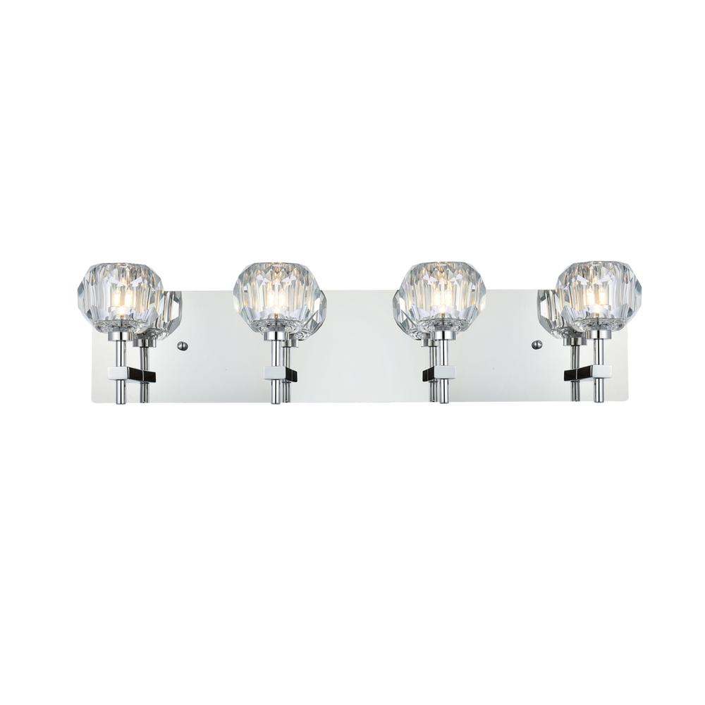 Graham 4 Light Wall Sconce in Chrome. Picture 1